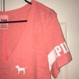 vs pink vneck shirt